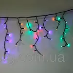 Бахрома 3х0.5м черный ПВХ кабель Уличный RGB