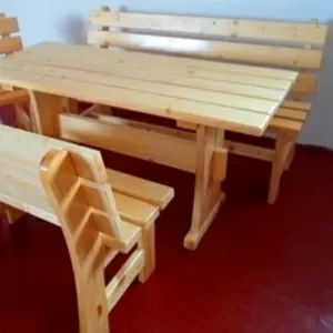 столы, стулья, лавки из натурального дерева