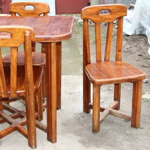 Деревянный стол + 4 стула