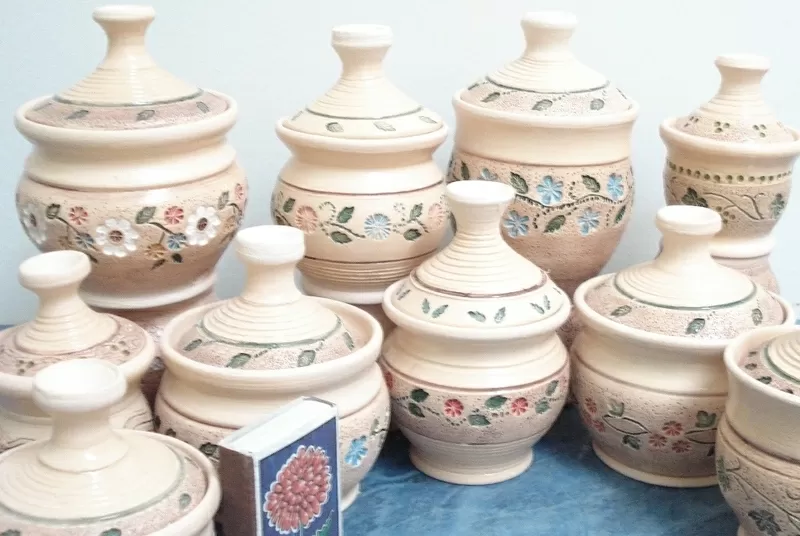 посуда из керамики в украинском стиле