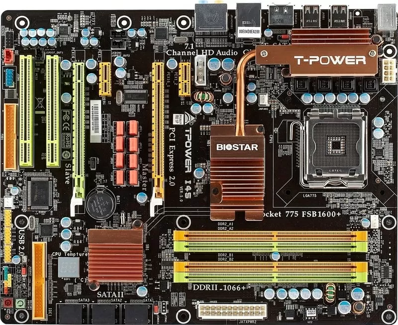 Материнская плата  Biostar TPower I45+процессор+оперативная память
