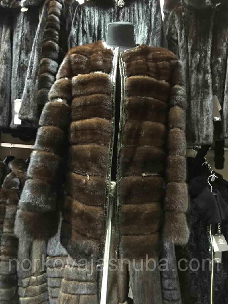 Короткая норковая шуба полушубок поперечка 46 48 размеры распродажа 3