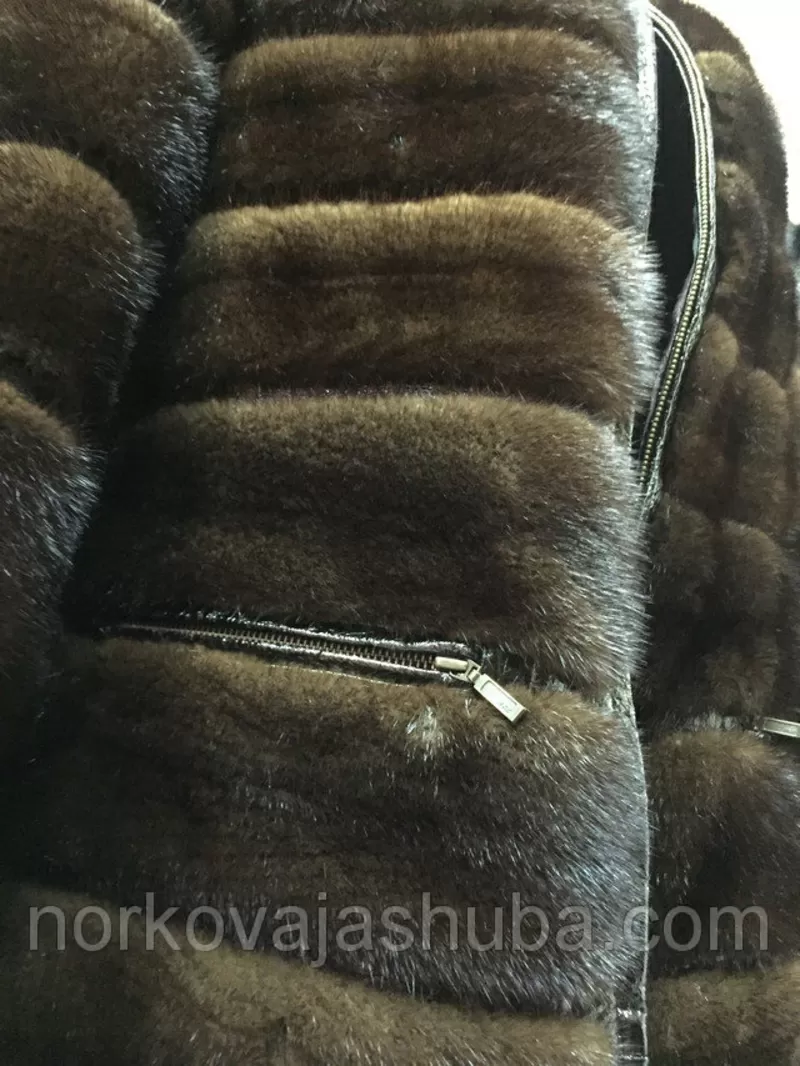 Короткая норковая шуба полушубок поперечка 46 48 размеры распродажа 5
