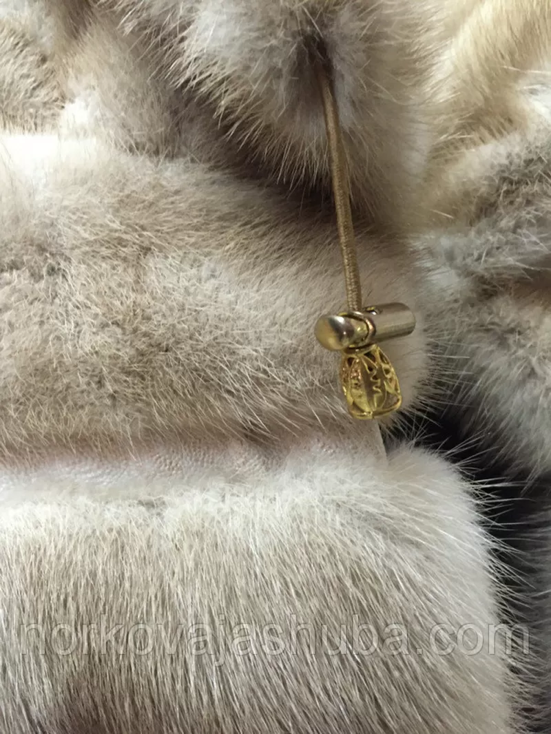 Роскошный полушубок автоледи из меха норки поперечка 46 48 размеры 2