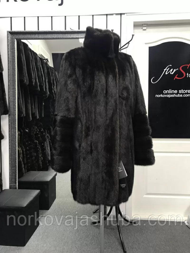 Купить женскую норковую шубу полушубок размер 42 44 3