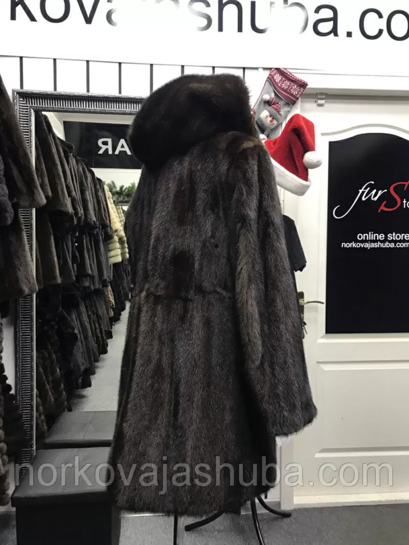 Стильная шуба норковая с капюшоном размеры 44 46 48 5
