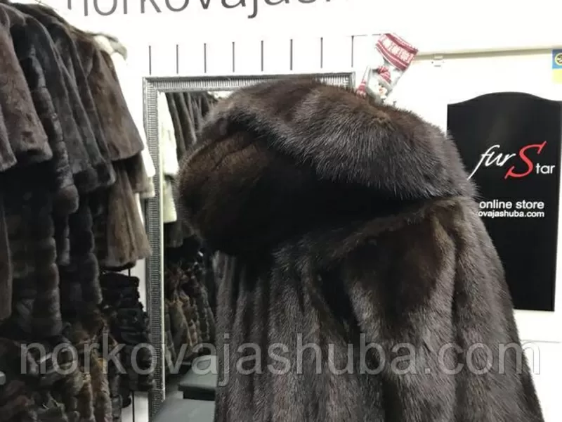 Купить полушубок из натуральной норки с капюшоном 46 48 размеры скидки 4