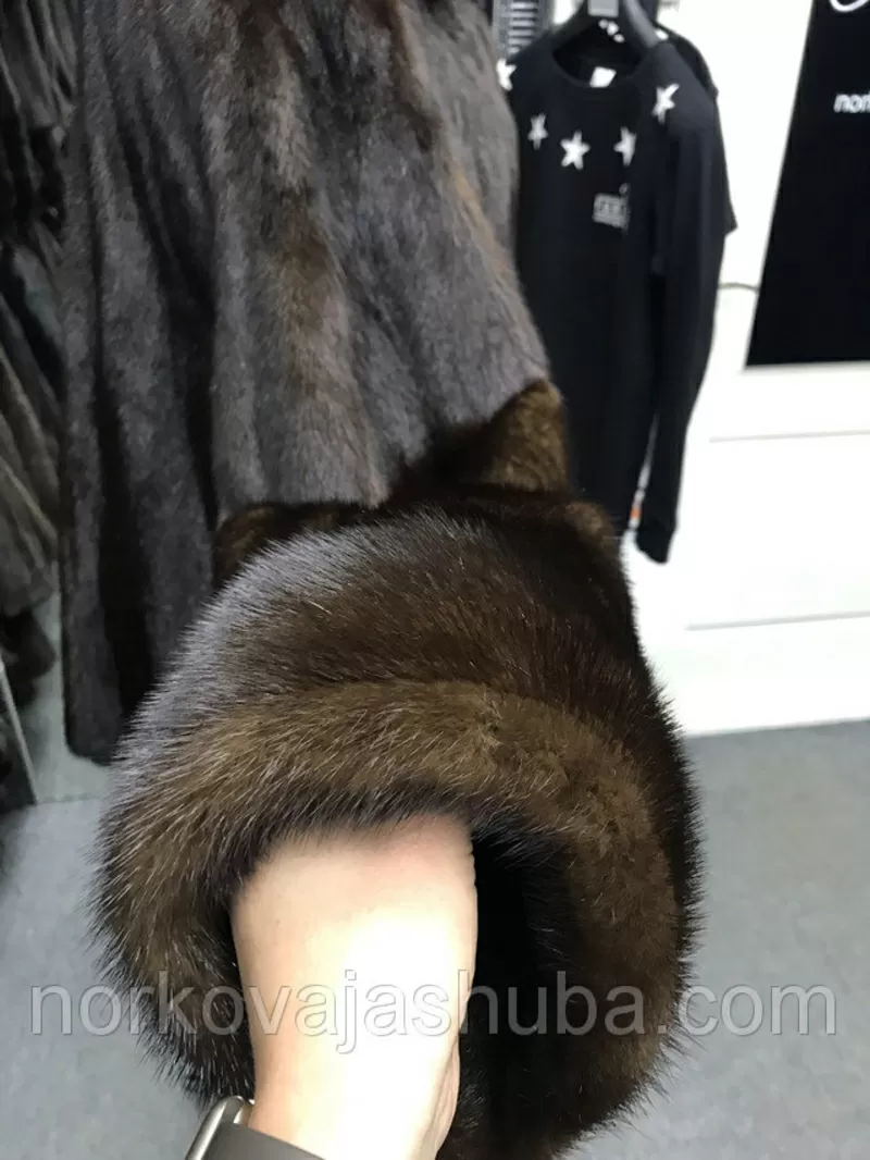 Купить норковую шубу полушубок с капюшоном дешево размер от 40 до 52 2