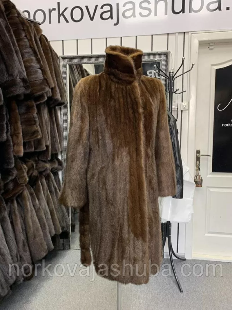 Роскошная шуба норковая под пояс размер 44 46 скидки 3