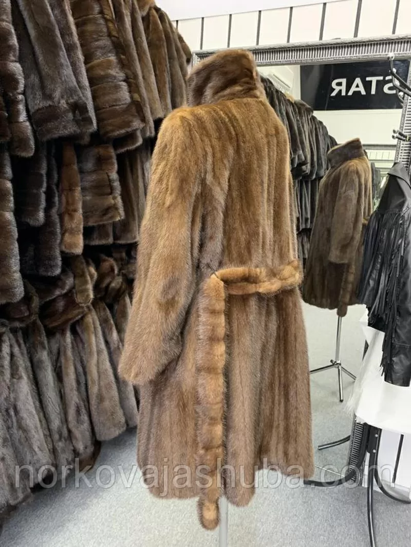 Роскошная шуба норковая под пояс размер 44 46 скидки 4