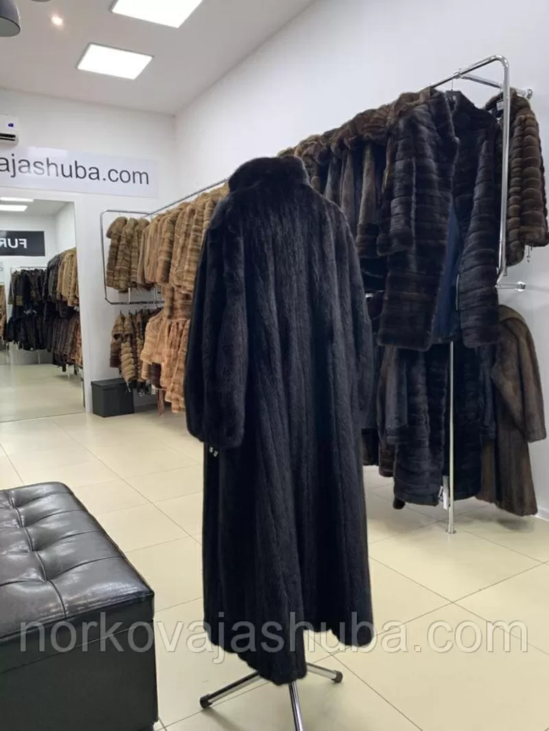 Женская длинная шуба норковая размер 56 58 4