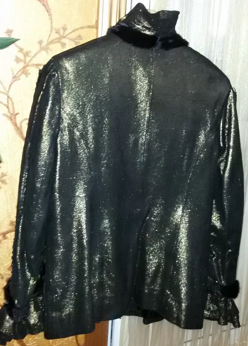 Куртка кожаная Culliano Bravo,  с отделкой из норки, пр-ва Италия  3