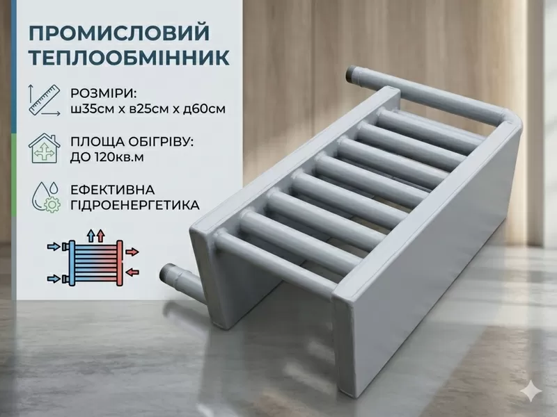 Теплообмінники, котли, вставки, для печей, грубок, камінів